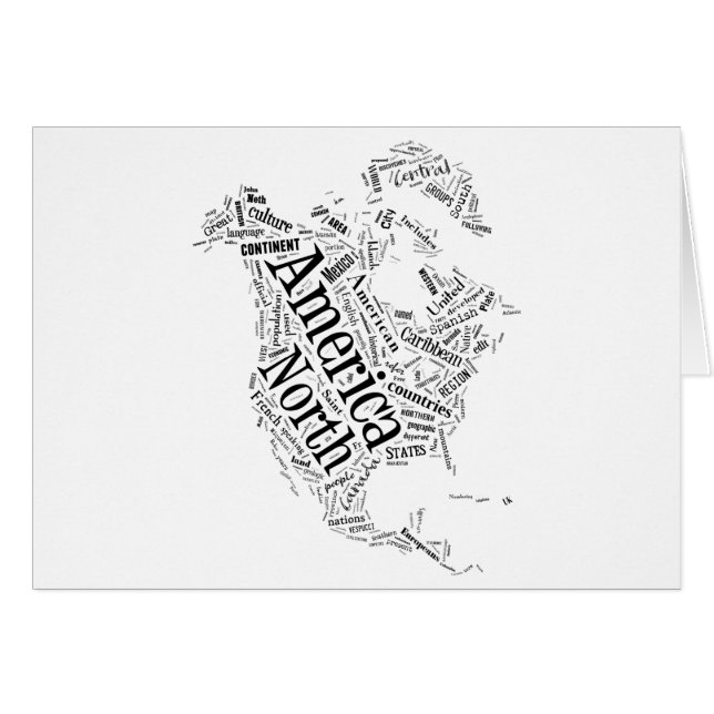 L'Amérique du Nord dans Tagxedo (Devant horizontal)