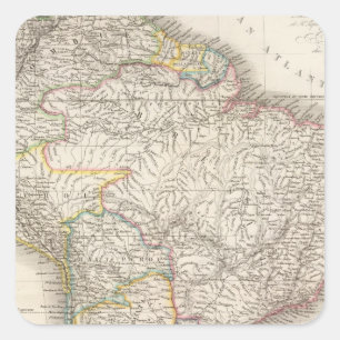 L'Amerique Meridionale - Südamerika Quadratischer Aufkleber