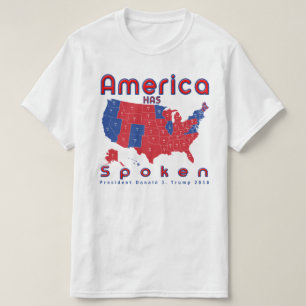 L'Amérique parle le T-shirt bleu blanc rouge de