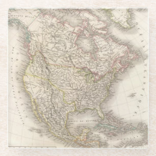L'Amerique Septentrionale - Nordamerika Glasuntersetzer