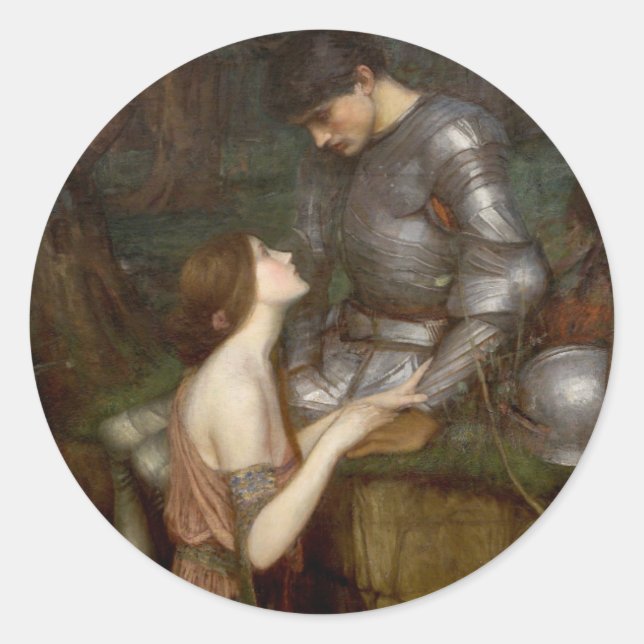Lamia von John William Waterhouse Runder Aufkleber (Vorderseite)
