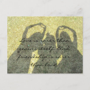L'amitié est rare que l'amour Carte postale