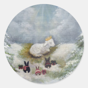 Lamm auf dem Sticker