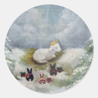 Lamm auf dem Sticker