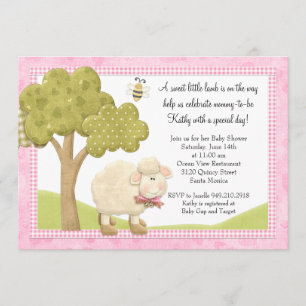 Lamm-Babyparty-Einladung Einladung