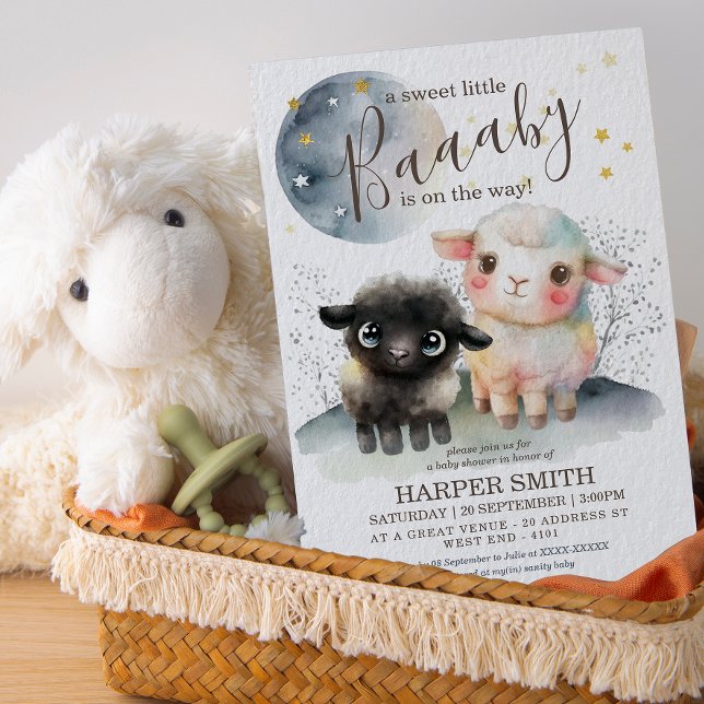 Lamm Gender Neutral Baby Shower Einladung (Von Creator hochgeladen)