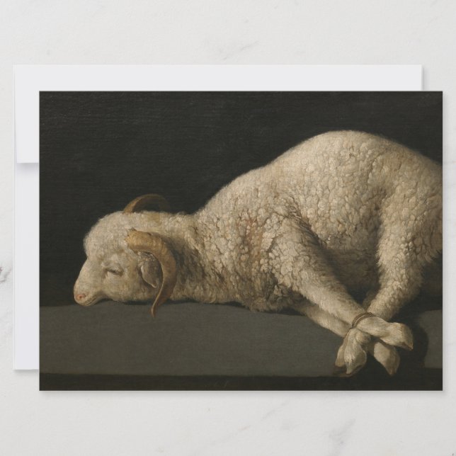 Lamm Gottes (Agnus Dei) (Opfertier)-Karte Karte (Vorderseite)