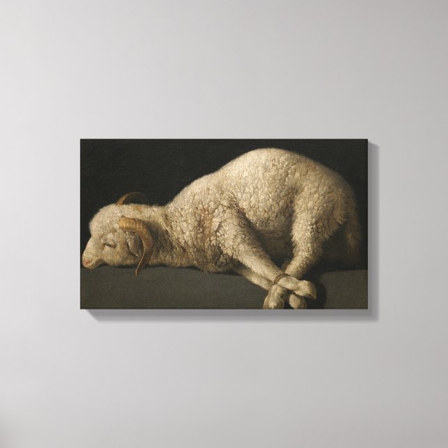 Lamm Gottes (Agnus Dei) (Opfertier) Leinwanddruck (Vorderseite)