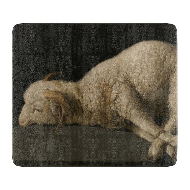 Lamm Gottes (Agnus Dei) (Opfertier) Schneidebrett (Vorderseite)