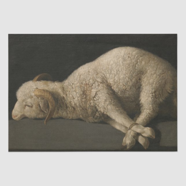 Lamm Gottes (Agnus Dei) (Opfertier) Seidenpapier (Vorderseite)