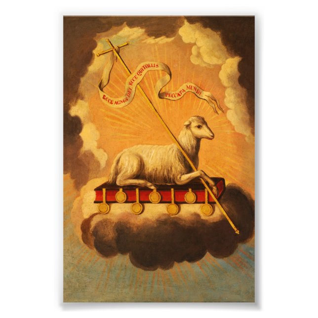 Lamm Gottes, Agnus Dei von Jose Campeche y Jordan Fotodruck (Vorne)