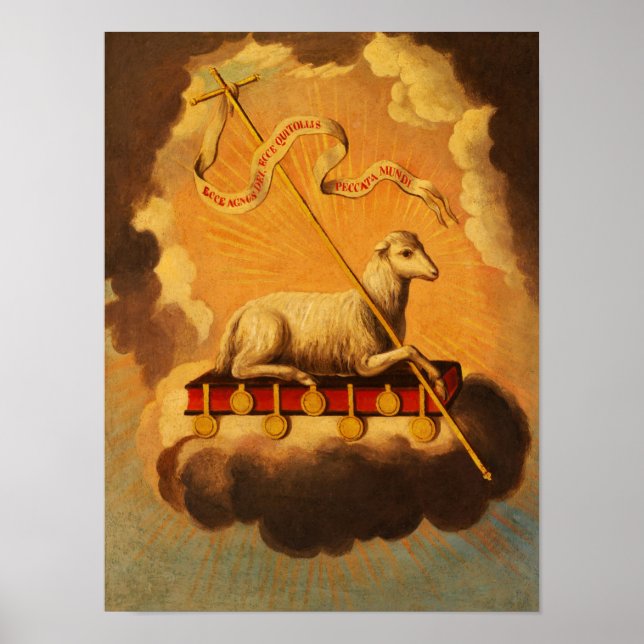Lamm Gottes, Agnus Dei von Jose Campeche y Jordan Poster (Vorne)