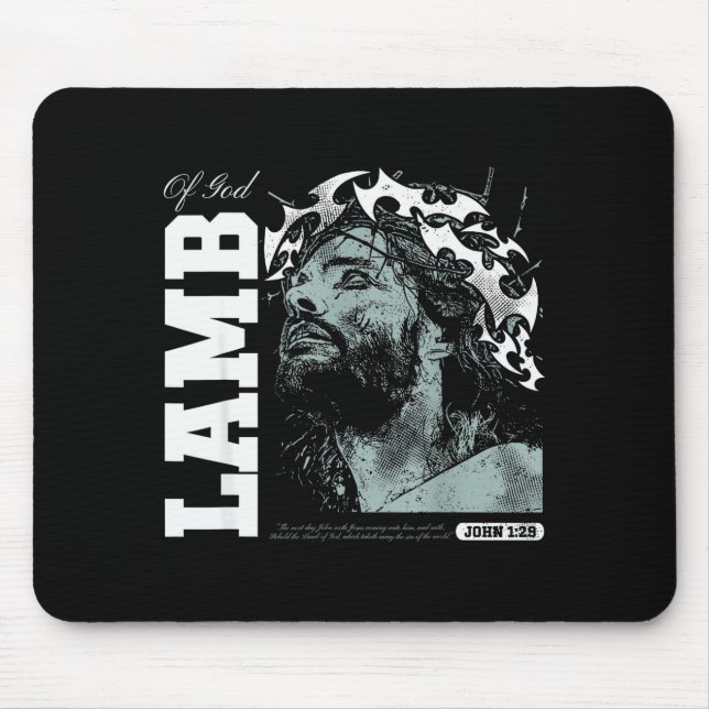 Lamm Gottes - Christlicher Bibelvers Glaube  Mousepad (Vorne)