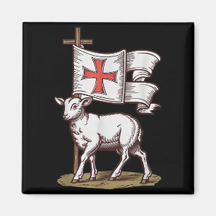 Lamm Gottes Christliches Symbol Des Glaubens Sieg  Magnet