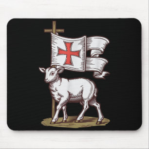 Lamm Gottes Christliches Symbol Des Glaubens Sieg  Mousepad