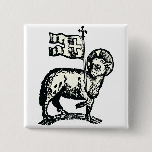 Lamm Gottes Symbol des christlichen Glaubens Button