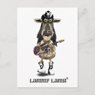 Lamm Lamb a Heavy Metal Rock SHEEP Postkarte