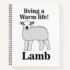 Lamm lebt ein warmes Leben Notizbuch
