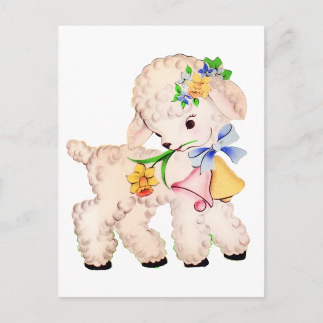 Lamm Postkarte (Vorderseite)