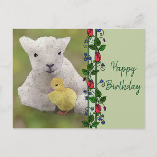 Lamm und Ente Postkarte