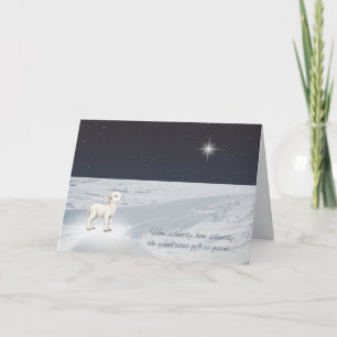 Lamm-und-Stern-Weihnachtskarte Feiertagskarte