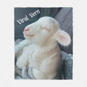 Lamm Viral Vern süße Persönlichkeit Fleecedecke