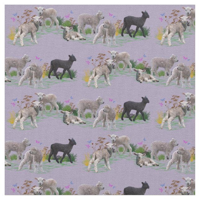 Lamm-Wiesenstoff (Lilac) Stoff (Nahaufnahme)