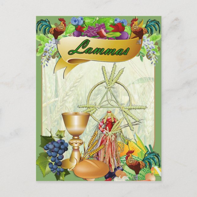 Lammas Lughnasadh Pagan Imaginaire Art carte posta (Devant)