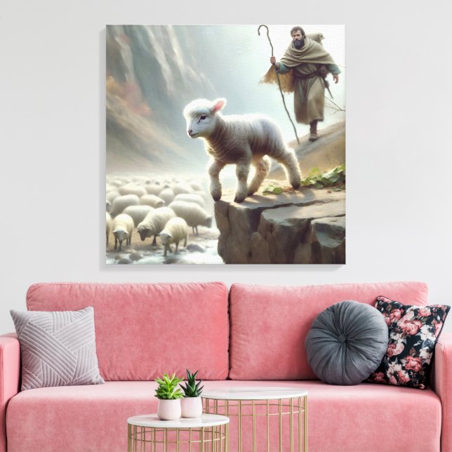 Lammbruch auf der Bergkuppe Leinwanddruck (Insitu (Wohnzimmer))