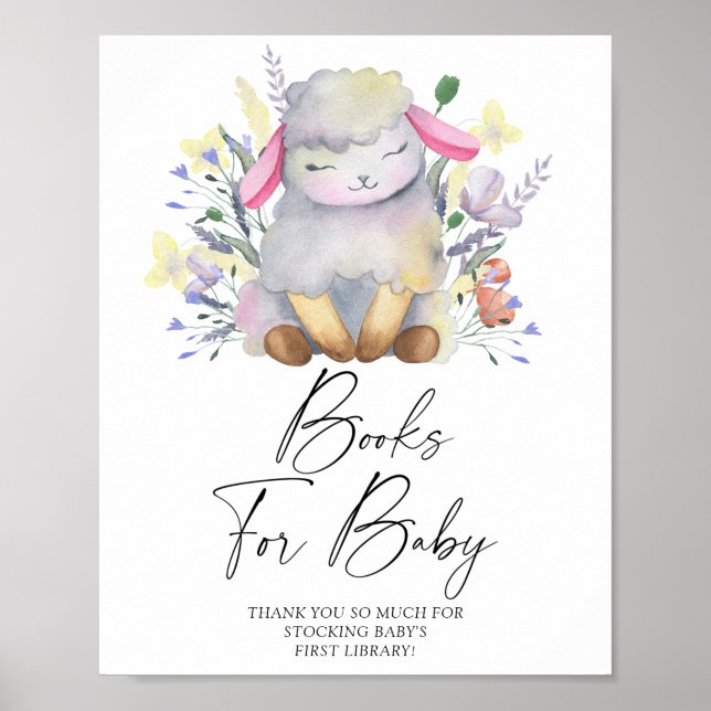 Lämmchen - Bücher für Babyposter Poster (Vorne)