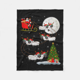 Lämmer Schafe Santa Schlitten Fliegend Lustig Magi Fleecedecke