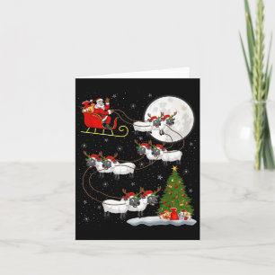 Lämmer Schafe Santa Schlitten Fliegende Lustige Ma Karte