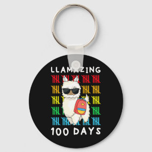 Lamming 100 Days of School Kids Llama Lehrer 10 Schlüsselanhänger
