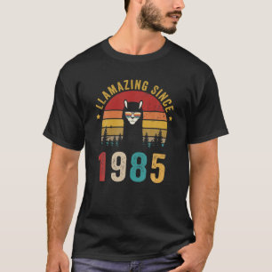 Lamming Seit 1985 Llama mit Sonnenbrille Funn T-Shirt