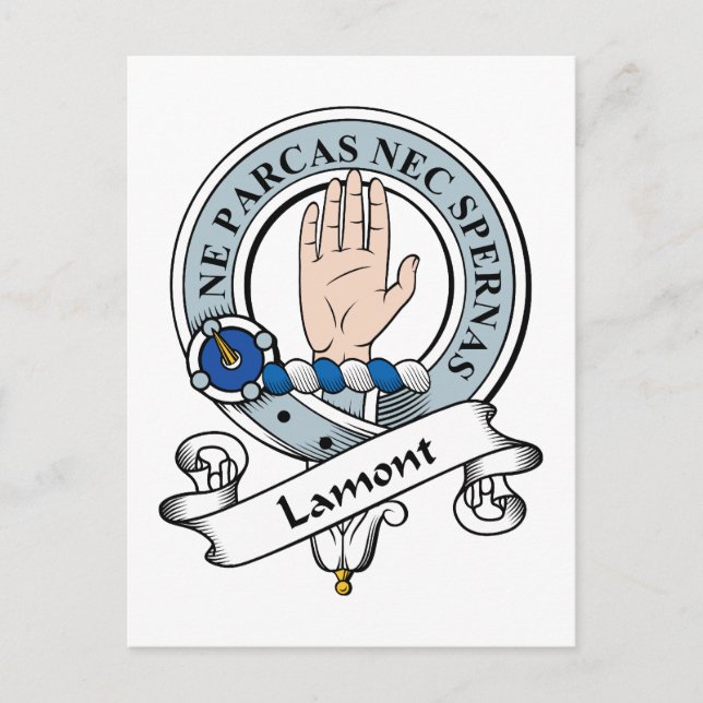 Lamont Clan Abzeichen Postkarte (Vorderseite)