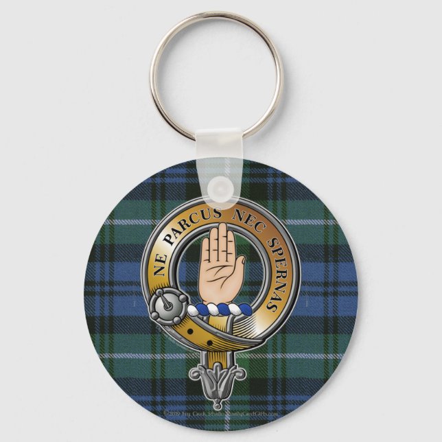 Lamont Tartan & Abzeichen Schlüsselanhänger (Vorderseite)