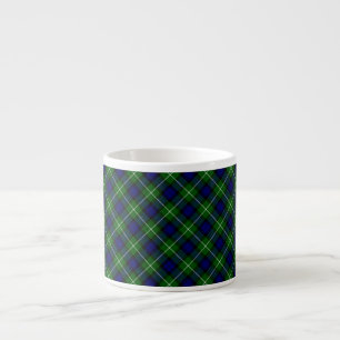 Lamont-Tartan blau grün kariert Espressotasse