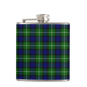 Lamont tartan blue kariert flachmann