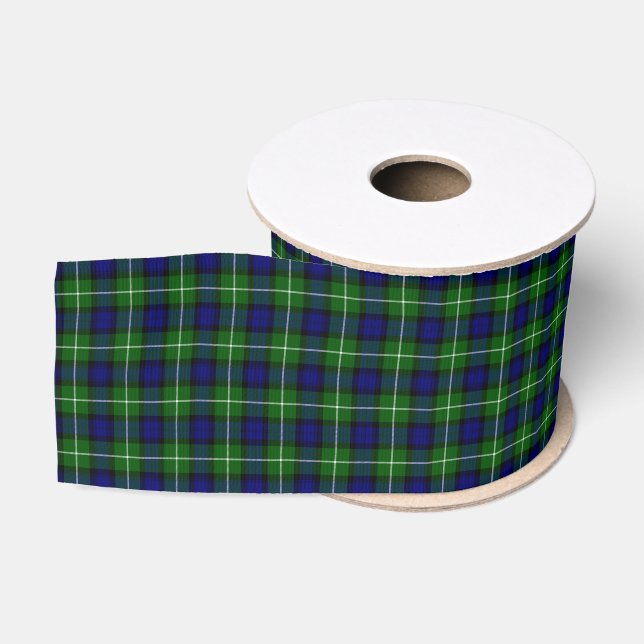 Lamont tartan blue kariert ripsband (Spule)