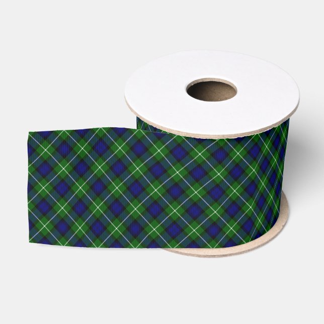 Lamont tartan blue kariert ripsband (Spule)