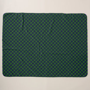 Lamont tartan blue kariert sherpadecke