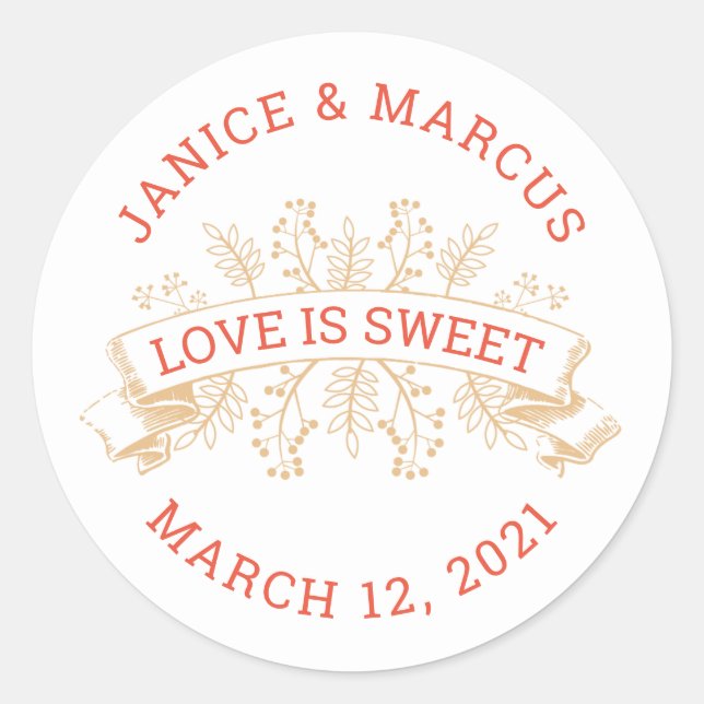 L'amour botanique est des stickers sucrés (Devant)