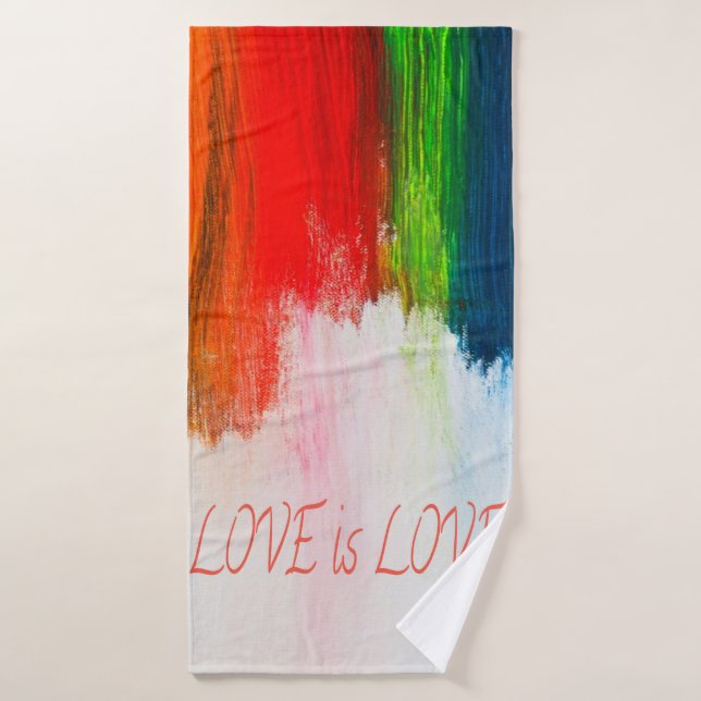 L'amour, c'est l'amour, la fierté arc-en-ciel LBGQ (Serviette de bain)