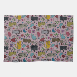 L'amour choie la serviette de plat