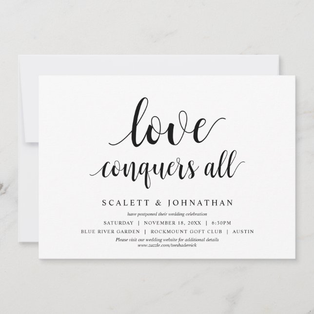 L'amour conquiert tout, Carte de changement de dat (Devant)