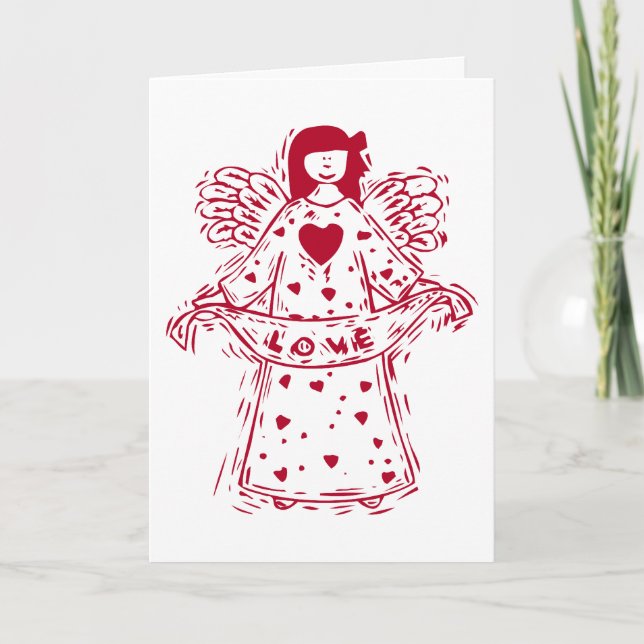 L'amour d'ange soit ma carte de Valentine (Devant)