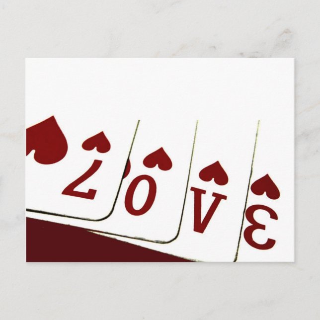 L'amour dans le coeur Jouer des cartes (Devant)