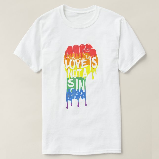 L'amour de fierté n'est pas un T-shirt de péché (Design devant)