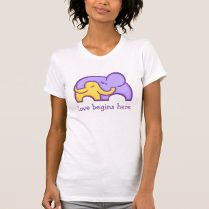 L'amour de la nouvelle maman commence ici t-shirt 