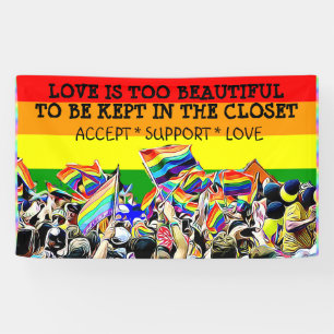 L'amour de LGBT est belle BANNIÈRE d'arc-en-ciel
